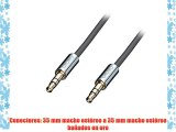 Lindy Cromo - Cable con conectores jack de 35 mm (3m macho a macho)