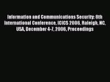 [PDF Download] Information and Communications Security: 8th International Conference ICICS