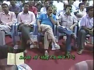 Dr. Zakir Naik. Explaining creation of human being from clot of blood