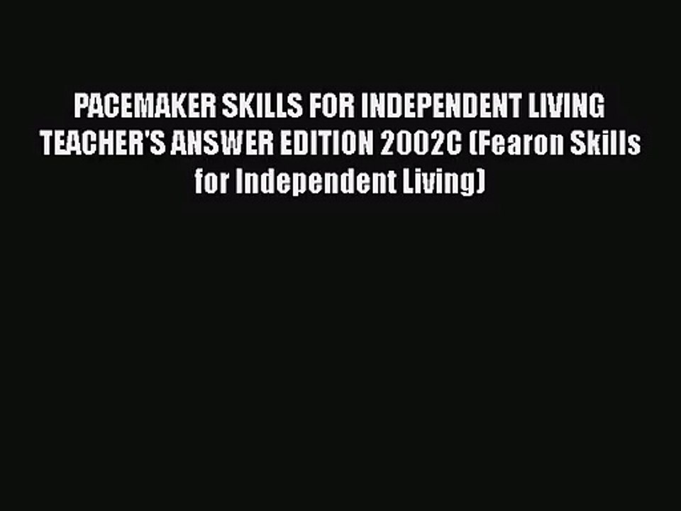 pdf-download-pacemaker-skills-for-independent-living-teacher-s-answer