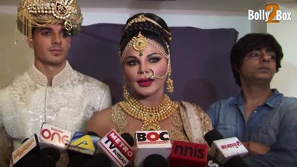 Rakhi Sawant Avadhoot Nichkawde launch Designer Rohit Verma's collection | Bollywood Celebs