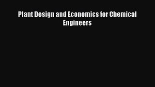 Plant Design and Economics for Chemical Engineers  Read Online Book