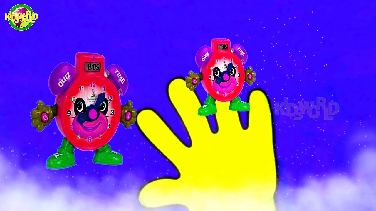 Finger Family Toon Clock Cartoon Nursery Rhyme For Kids | Baby Songs | Kids World |