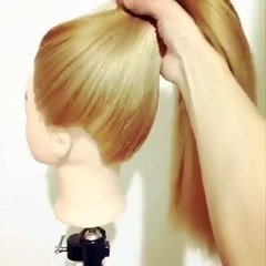 How to make inverted ponytail
