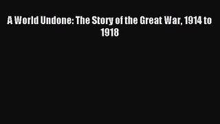 (PDF Download) A World Undone: The Story of the Great War 1914 to 1918 PDF