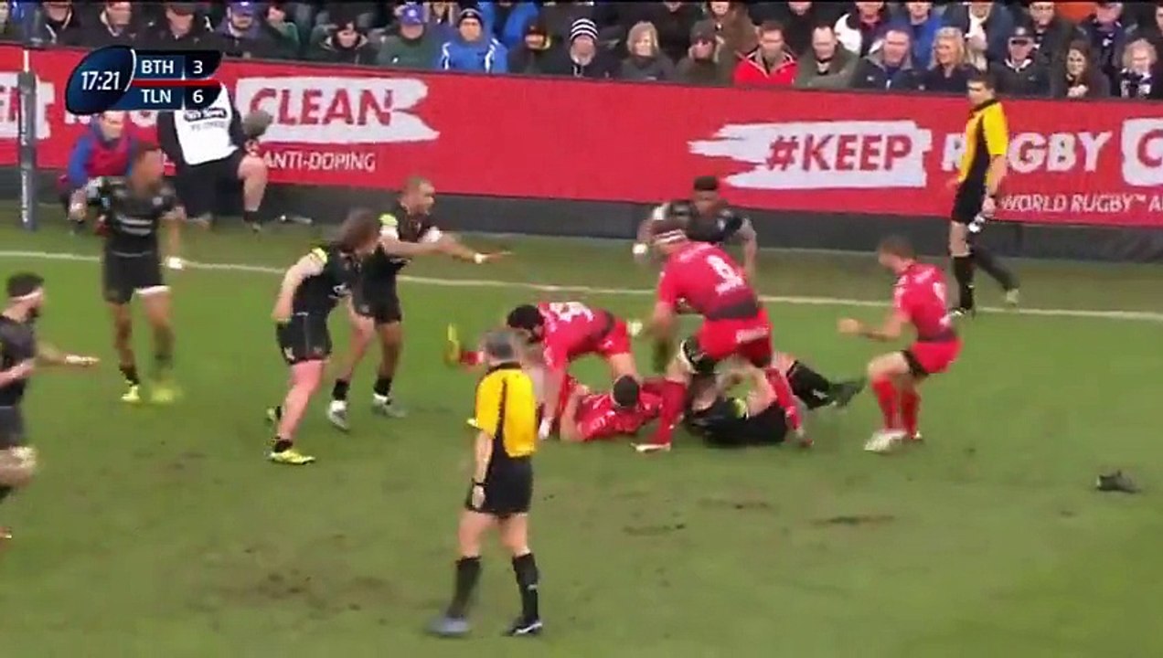 Bath - Toulon : L'énorme séquence du RCT qui amène l'essai de Steffon Armitage