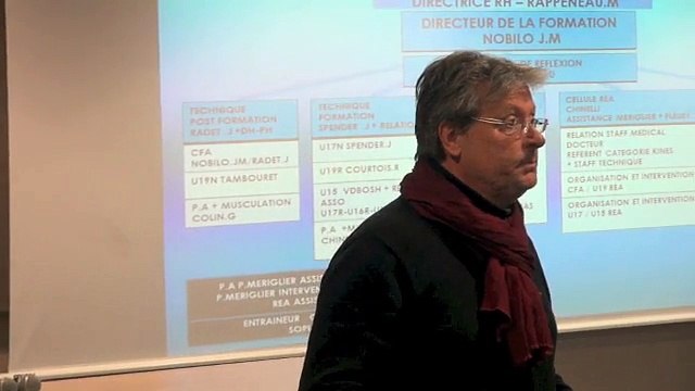Soirée technique des éducateurs de l'Yonne de football avec Jean-Marc Nobilo