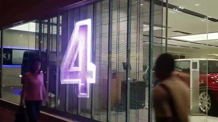 Nouvel Espace Display - démo écran transparent LED - janvier 2016