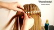 Hairstyles For Long Hair. 4 Strand Braid Hair With Ribbon