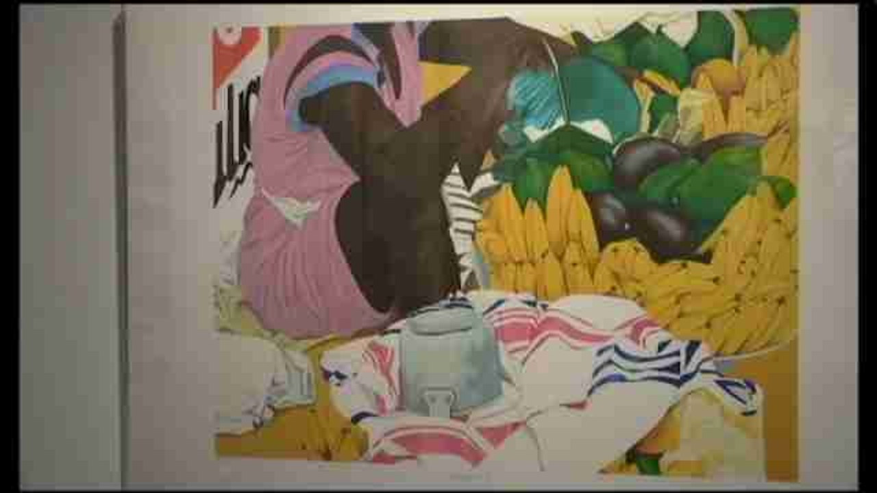 Bodegones y vendedoras de fruta en la exposición de Ana Mercedes Hoyos en Tokio