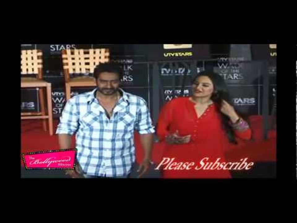 Ajay devgan & Sonakshi At UTV Stars Walk Of The Stars