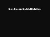 (PDF Download) Stats: Data and Models (4th Edition) PDF