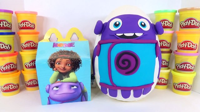 Dreamworks Movie HOME 2015 Play Doh Surprise Egg with FUN McDonalds Happy Meal Toys