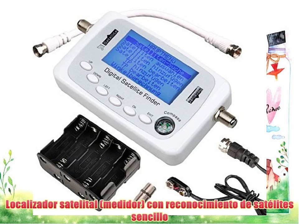 Satfinder SF 3000 digital con Pantalla LCD (SAT Finder SF-3000 con el comp?s y detecci?n por