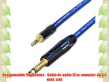 Designacable VanDamme - Cable de audio (3 m conector de 3.5 mm) azul