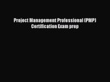 (PDF Download) Project Management Professional (PMP) Certification Exam prep PDF