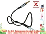 Fisual S-Flex Mini - Cable con conectores jack de 35 mm (1 m macho a macho) [Importado de Reino