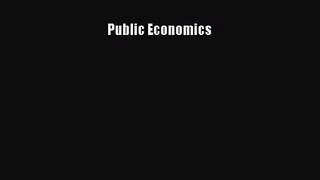 Public Economics  PDF Download