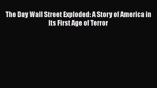 The Day Wall Street Exploded: A Story of America in Its First Age of Terror Free Download Book