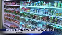 CENY ZÁKLADNÝCH POTRAVÍN SU NIŽŠIE