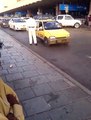 Traffic Police Openly Taking Bribe at Karachi Airport - A Traffic Police sergeant openly taking money from taxi drivers