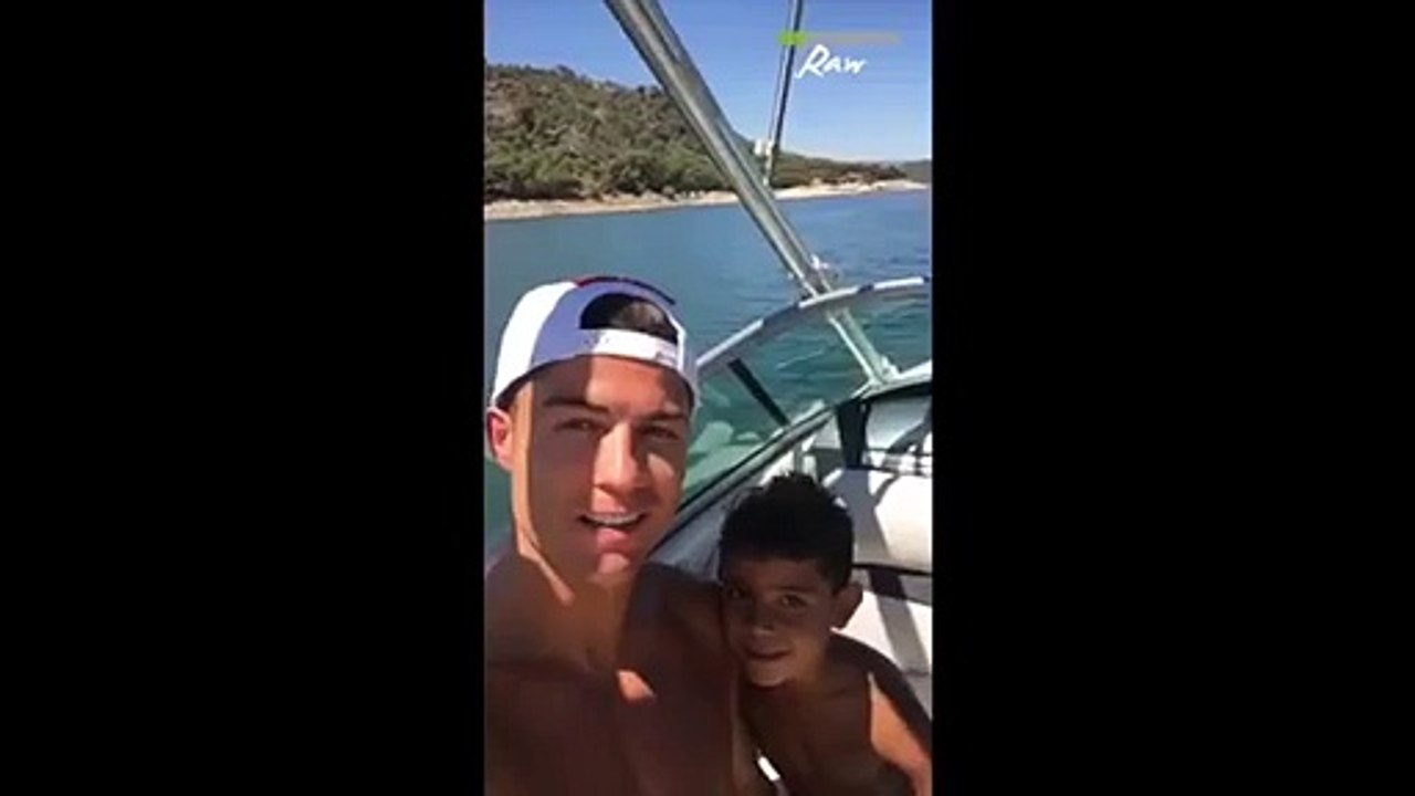 Cristiano Ronaldo - Sunday At The Lake With His Son