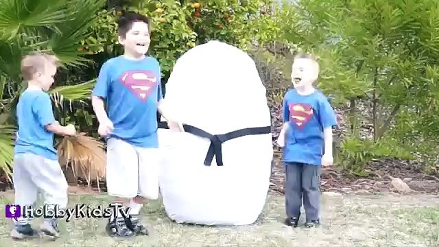 World's Biggest HobbyKarate Surprise Egg! Evil Master Sushi Fighting, Steals Toys HobbyKidsTV (FULL HD)