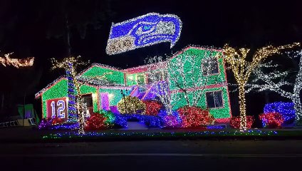 Amazing lightning according to the music beats