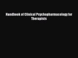(PDF Download) Handbook of Clinical Psychopharmacology for Therapists PDF