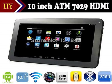 DHL free shipping NEW 10.1 Android 4.4 Quad Core tablet pcs ATM7029B QuadCore tablet with Bluetooth & Capacitive Touch-in Tablet PCs from Computer