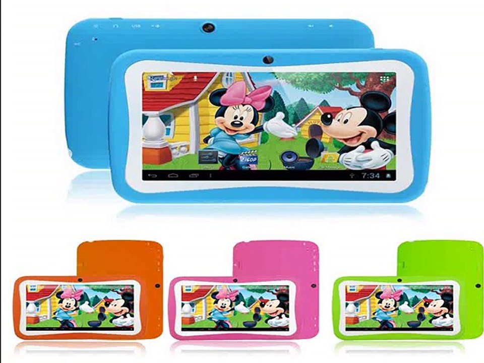 Love gift multi color 3000mAh battery otg wifi dual camera dual core 4g rom 512mb ram cheap 7 children'-s tablet for kids-in Tablet PCs from Computer