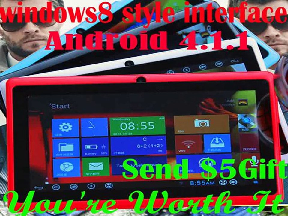 Fast shipping 7inch HDMI tablet wifi android tablet dual camera android tablet dual core touch capacitance screen c4+$5 gift-in Tablet PCs from Computer