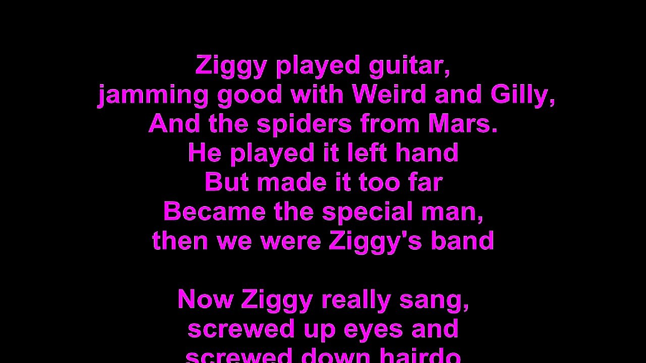 David Bowie – Ziggy Stardust Lyrics