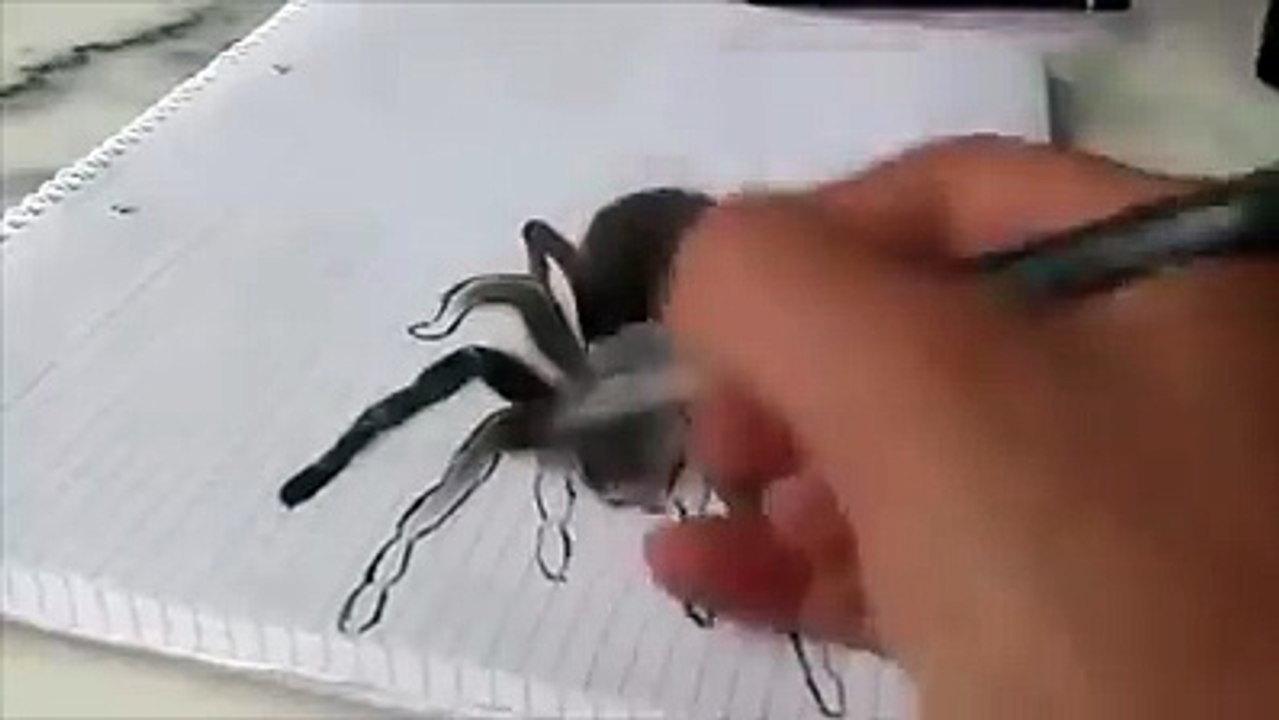 3d spider.what a  drawing