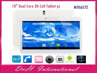 New Arrive ! 10 MTK6572 Dual Core Android 4.2 3G wcdma Call  Tablet pc  1024x600 with dual camera 10inch  tablet Free shipping-in Tablet PCs from Computer