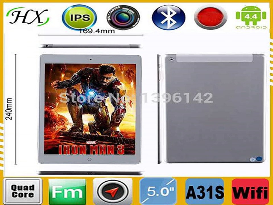 2016 New arrival!! Quad Core 9.7 inch A31s 1024*768 Dual Camera Android 4.4 Support 4K+2k Movie HDMI Polymer 600Mah Tablet PC-in Tablet PCs from Computer