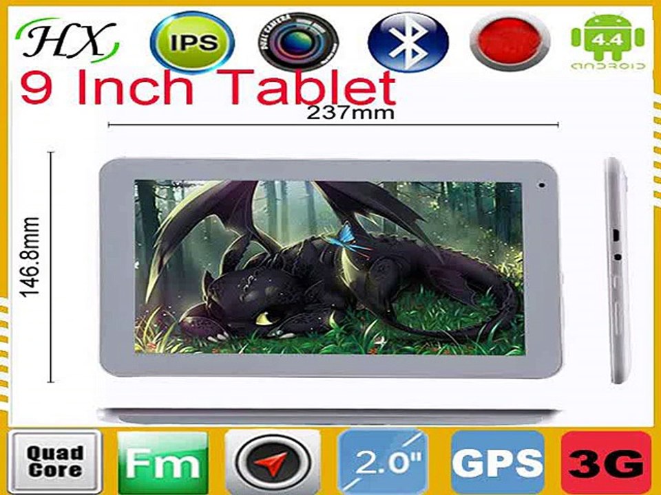 Hot !9 inch Tablet PC 3G Phablet Dual SIM MTK8382 Android 4.4 1GB+8GB Quad Core Cam Flash Light GPS Phone Call WIFI Tablets-in Tablet PCs from Computer
