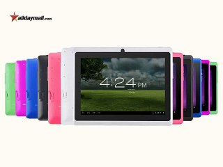 ALLDAYMALL A88X 7 inch Android4.4 Tablet PC Allwinner Quad Core 2 Camera External 3G/Wifi 8GB ROM 1024x600 HD children tablet-in Tablet PCs from Computer