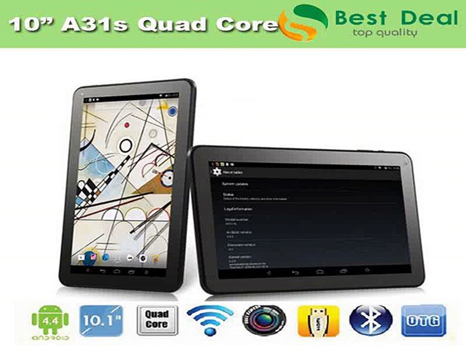 dhl free shipping quad core tablet 10 inch allwinner a31s android 4.4 1gb ram 8gb/16gb rom with bluetooth hdmi-in Tablet PCs from Computer