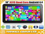 New quad core 10 inch tablet pc Android 4.4.2 1024*600HD A31s 1.5GHZ Quad Core tablets, Bluetooth Dual cameras 8G/16G tablet 10-in Tablet PCs from Computer