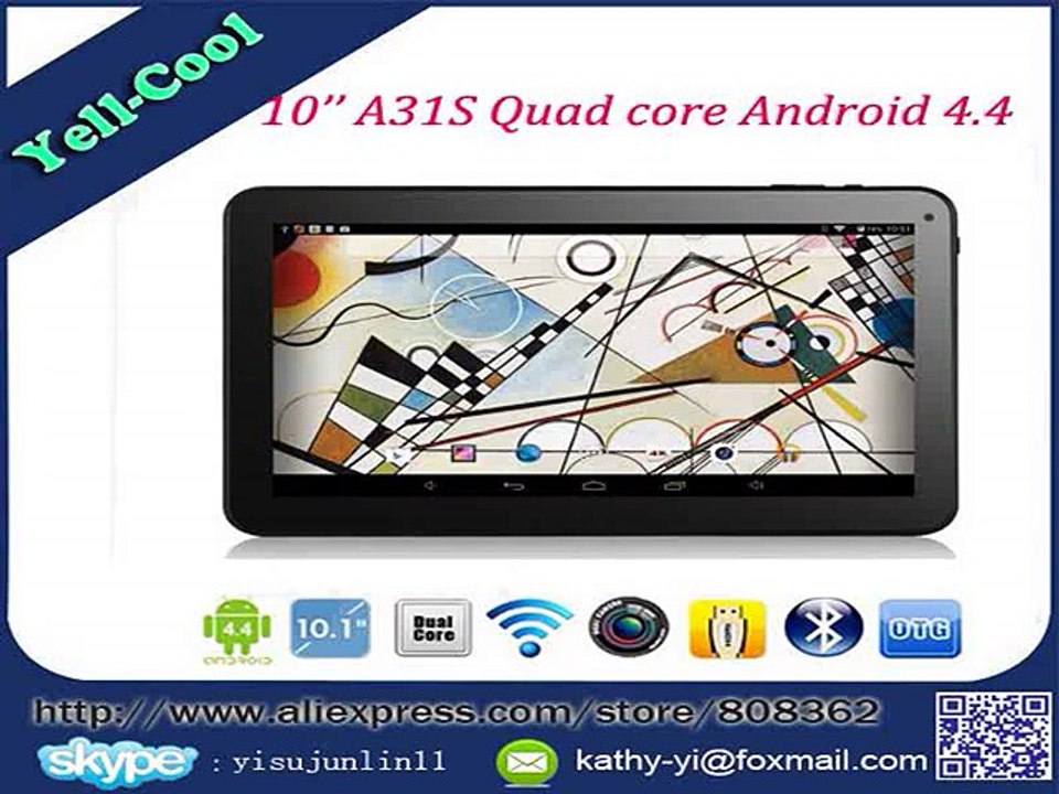 2014 New 10 inch Android 4.4 Tablet AllWinner A31s Quad core Tablet pc Bluetooth HDMI 1G RAM 32GB Dual Cameras-in Tablet PCs from Computer