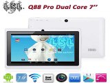 Cheap 7 inch Android 4.4 Tablet PC Allwinner A33 Q88 Pro Quad Core WIFI External 3G 512MB 8GB with Dual camera Free Gifts-in Tablet PCs from Computer