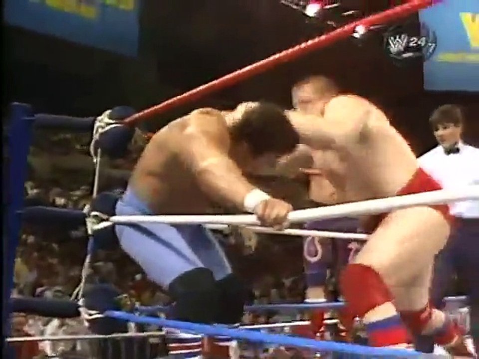 British Bulldogs vs Iron Sheik & Nikolai Volkoff   SuperStars Jan 10th, 1987