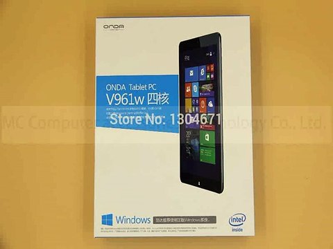 9.6 Inch Onda V961w 3G(WCDMA) Windows 8.1 Tablet PC 3735F Quad Core X86 64Bit 1.83GHz IPS 2GB/32GB OTG-in Tablet PCs from Computer