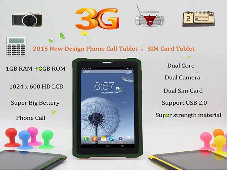 Strong  Computer Pc 7 inch Tablet Pc 1GB  8GB 2 SIM Card 2G 3G Phone call Dual Core Support USB 2.0 7 8 9 10 inch android tablet-in Tablet PCs from Computer