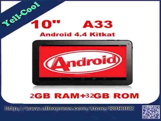 2015 Newest 10 10.1 Tablet 2GB RAM 32GB ROM Quad Core Android 4.4 Allwinner A33 Tablet PC 1.3GHz Bluetooth Dual Camera-in Tablet PCs from Computer