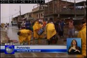 Barrios inundados en Portoviejo