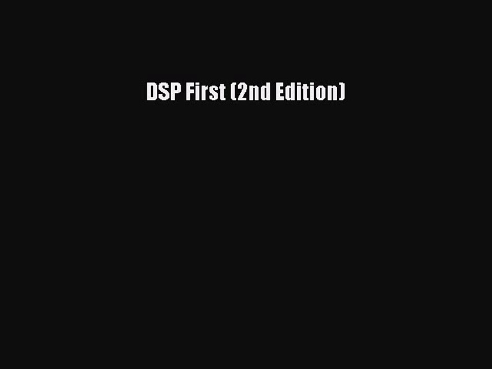 dsp first 2nd edition pdf download