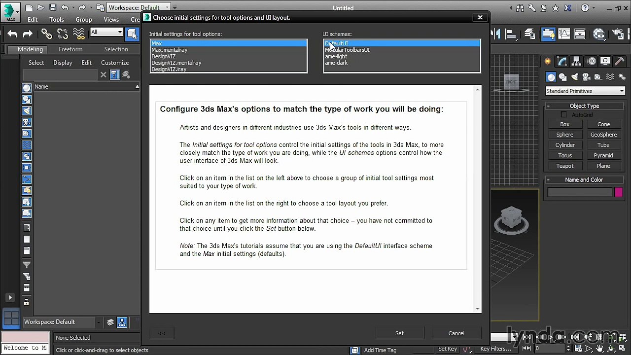 02 02 Customize user interface and defaults - How to 3ds Max 2016part 3