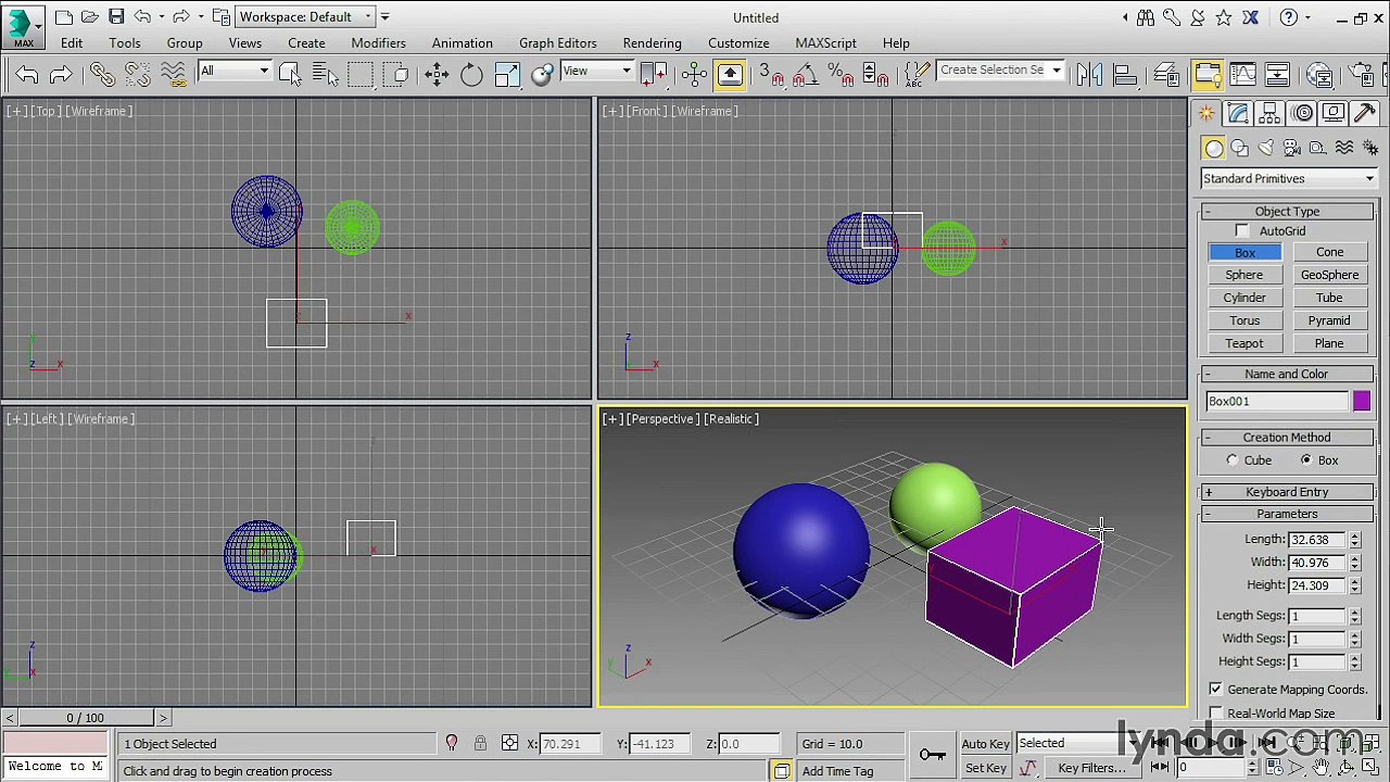 03 02 Using the Create and Modify panels - 3ds Max 2016 part8